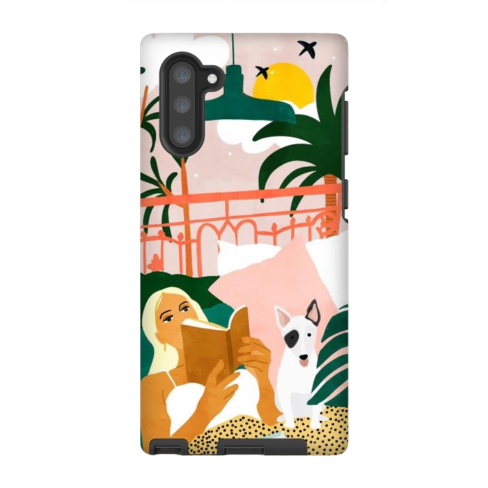 Galaxy Note 10 StrongFit Pet Pals, Animals Lovers Illustration, Travel With Pets Modern Bohemian Painting by Uma Prabhakar Gokhale