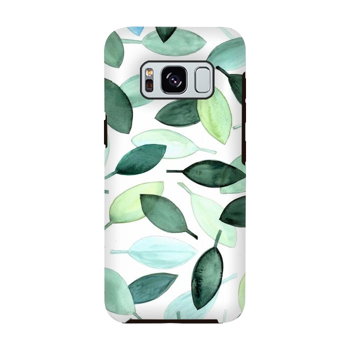 Galaxy S8 StrongFit Watercolor Leaves by Irina Velman