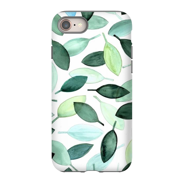 iPhone 8 StrongFit Watercolor Leaves by Irina Velman