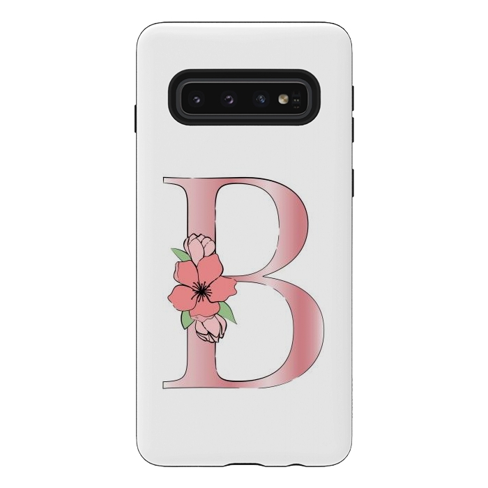 Galaxy S10 StrongFit Monogram Letter B by Martina