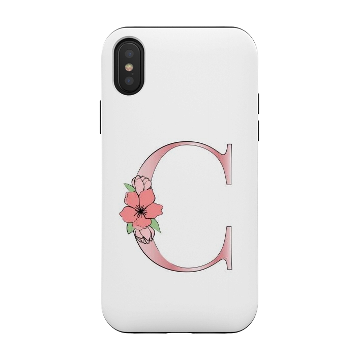 iPhone Xs / X StrongFit Monogram Letter C by Martina