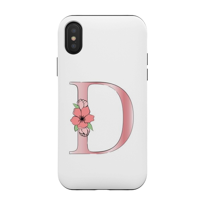 iPhone Xs / X StrongFit Monogram Letter D by Martina