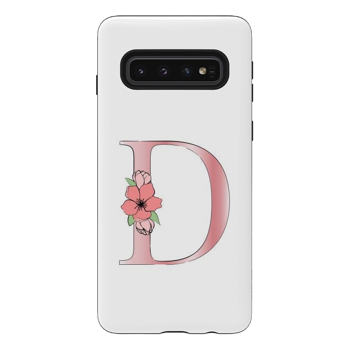 Galaxy S10 StrongFit Monogram Letter D by Martina