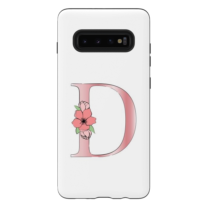 Galaxy S10 plus StrongFit Monogram Letter D by Martina