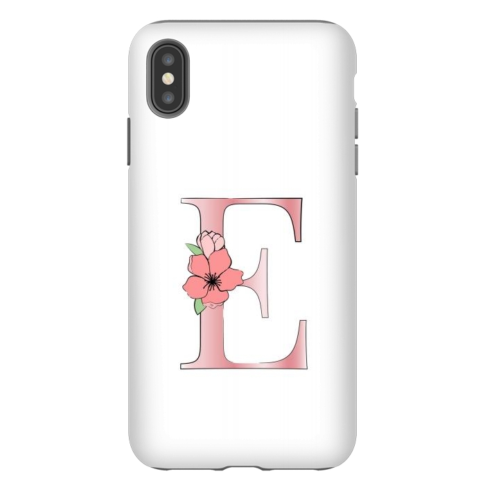 iPhone Xs Max StrongFit Monogram Letter E by Martina