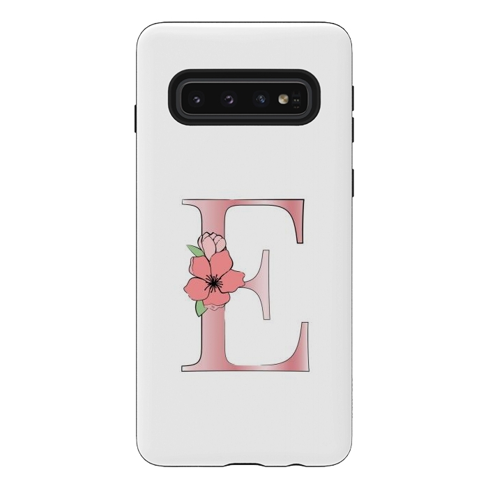 Galaxy S10 StrongFit Monogram Letter E by Martina