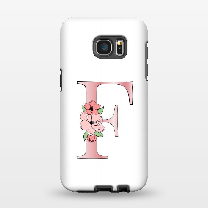 Galaxy S7 EDGE StrongFit Monogram Letter F by Martina