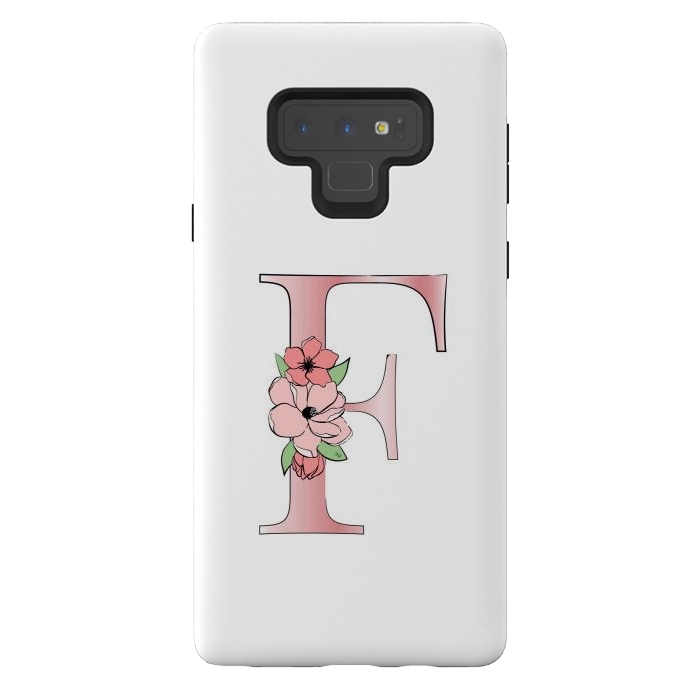 Galaxy Note 9 StrongFit Monogram Letter F by Martina