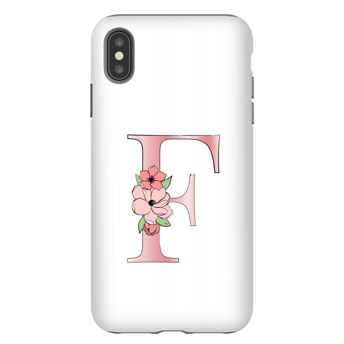 iPhone Xs Max StrongFit Monogram Letter F by Martina