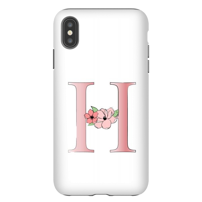 iPhone Xs Max StrongFit Monogram Letter H by Martina