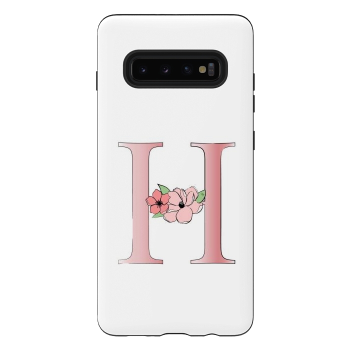 Galaxy S10 plus StrongFit Monogram Letter H by Martina