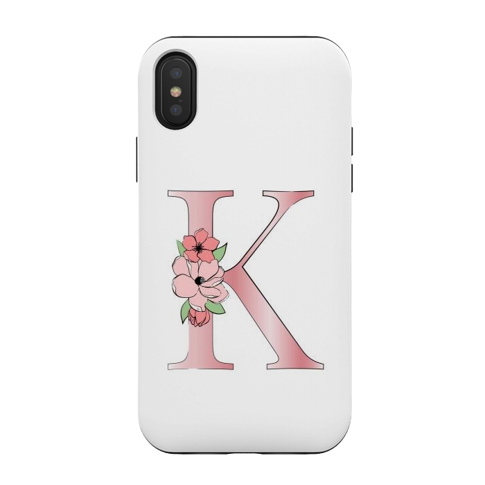 iPhone Xs / X StrongFit Monogram Letter K by Martina