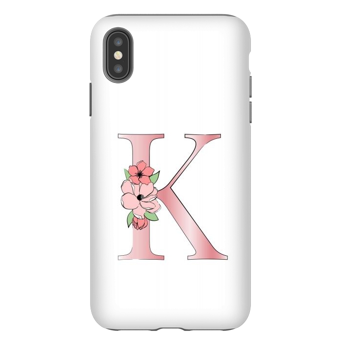 iPhone Xs Max StrongFit Monogram Letter K by Martina
