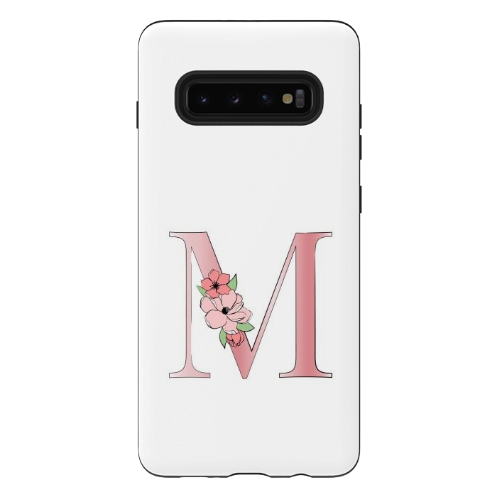 Galaxy S10 plus StrongFit Monogram Letter M by Martina