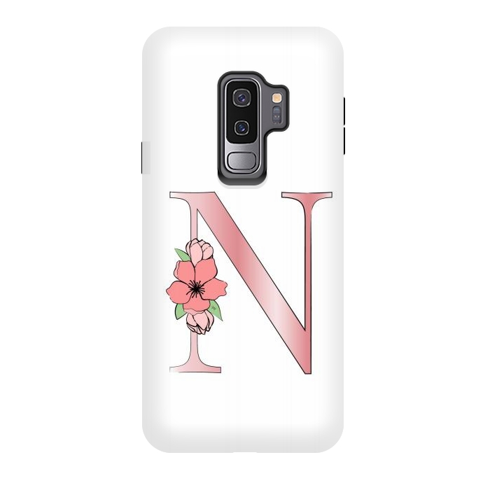 Galaxy S9 plus StrongFit Monogram Letter N by Martina