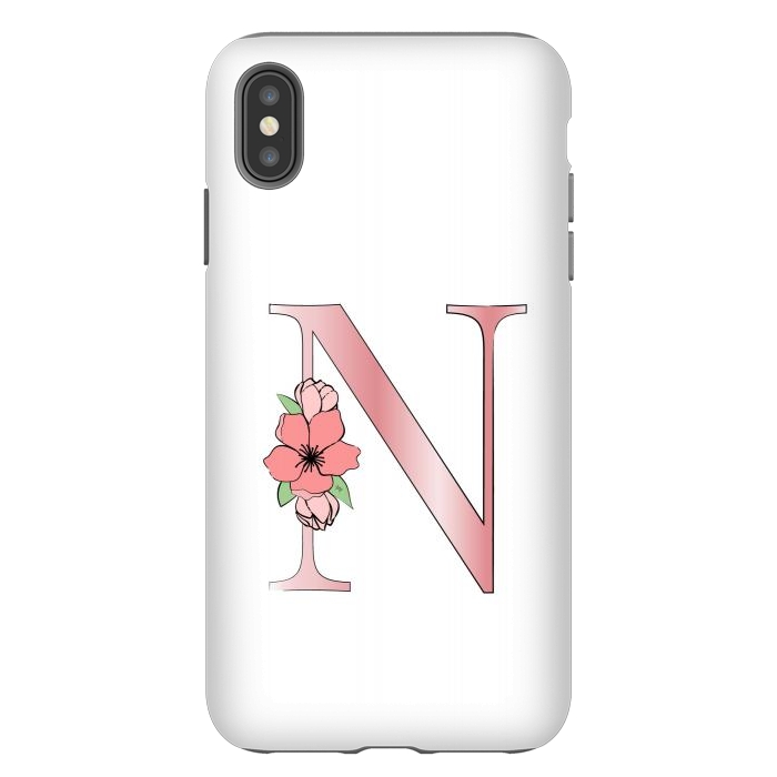 iPhone Xs Max StrongFit Monogram Letter N by Martina