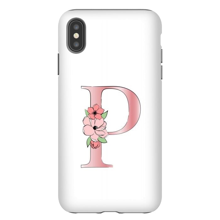 iPhone Xs Max StrongFit Monogram Letter P by Martina
