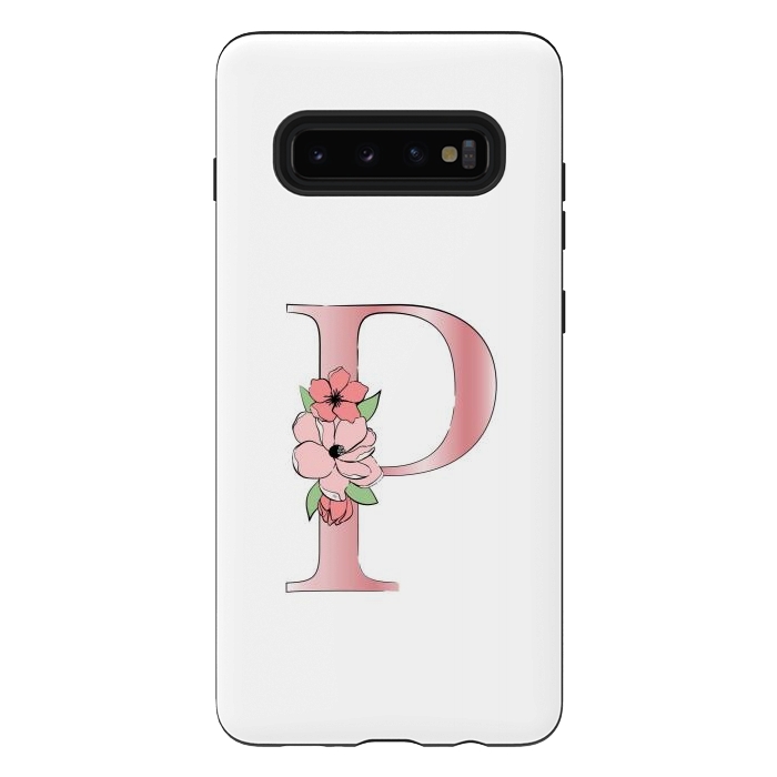 Galaxy S10 plus StrongFit Monogram Letter P by Martina