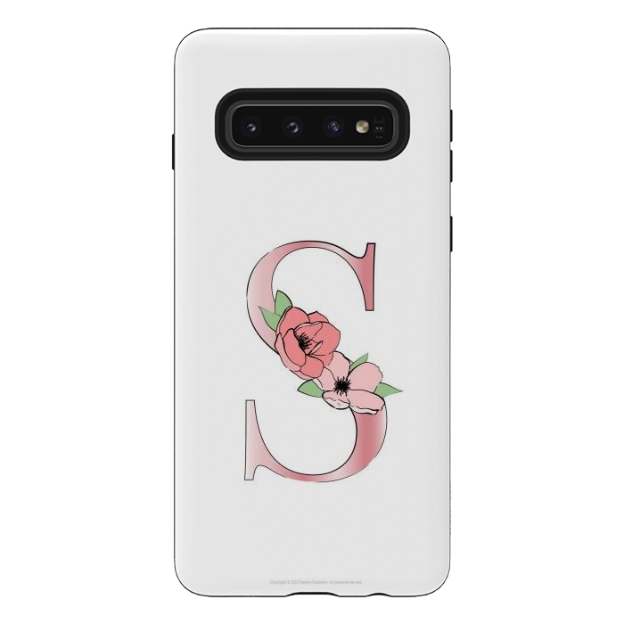 Galaxy S10 StrongFit Monogram Letter S by Martina