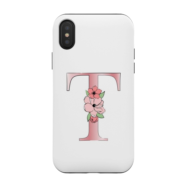 iPhone Xs / X StrongFit Monogram Letter T by Martina
