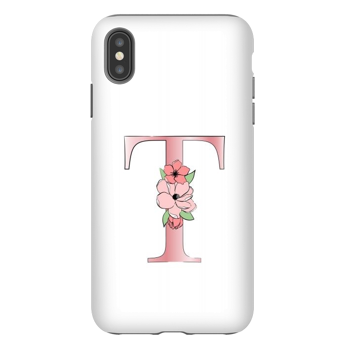 iPhone Xs Max StrongFit Monogram Letter T by Martina