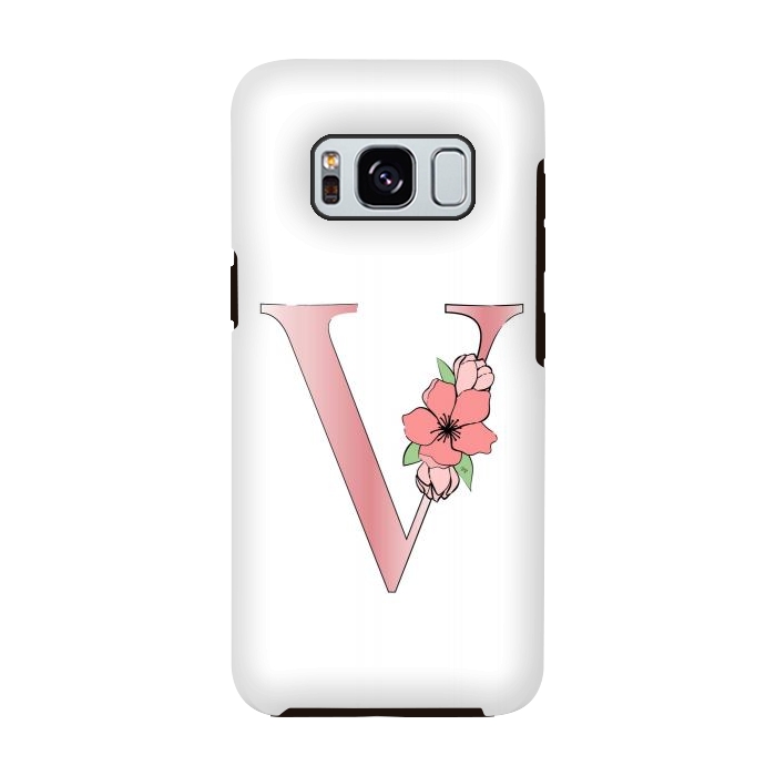 Galaxy S8 StrongFit Monogram Letter V by Martina