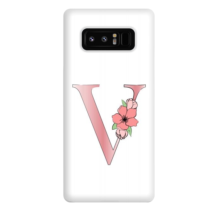 Galaxy Note 8 StrongFit Monogram Letter V by Martina