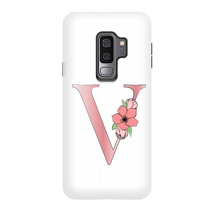 Galaxy S9 plus StrongFit Monogram Letter V by Martina