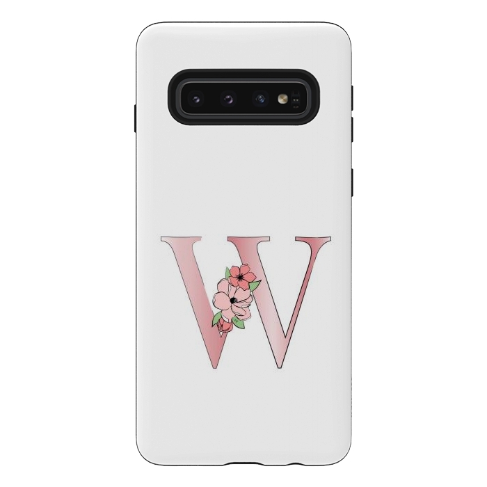 Galaxy S10 StrongFit Monogram Letter W by Martina