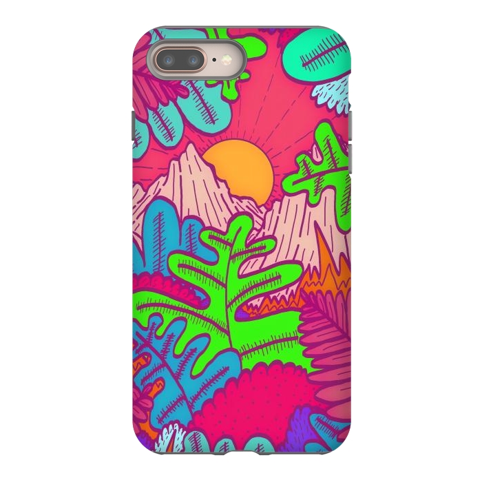 iPhone 7 plus StrongFit A pink tropical jungle by Steve Wade (Swade)