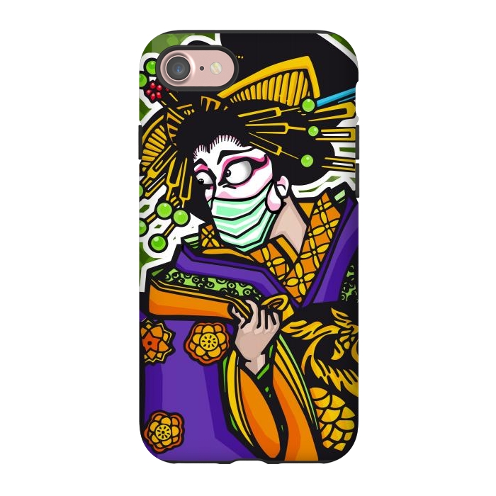 iPhone 7 StrongFit Covid Geisha by Milo "Mr Lucky" Marcer