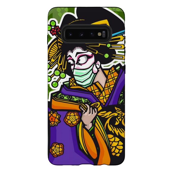 Galaxy S10 plus StrongFit Covid Geisha by Milo "Mr Lucky" Marcer