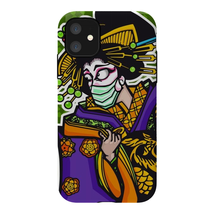 iPhone 11 StrongFit Covid Geisha by Milo "Mr Lucky" Marcer