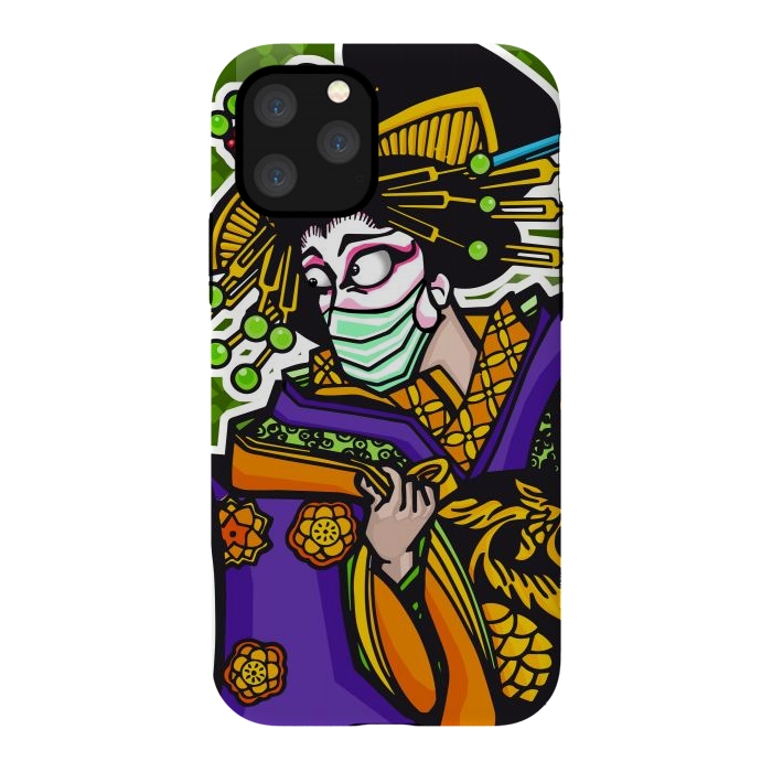 iPhone 11 Pro StrongFit Covid Geisha by Milo "Mr Lucky" Marcer