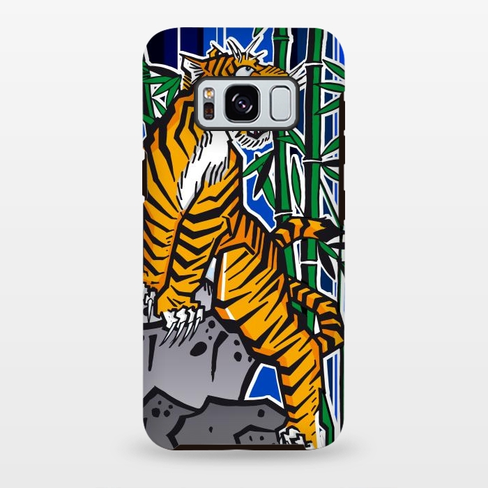 Galaxy S8 plus StrongFit Japanese Tiger by Milo "Mr Lucky" Marcer