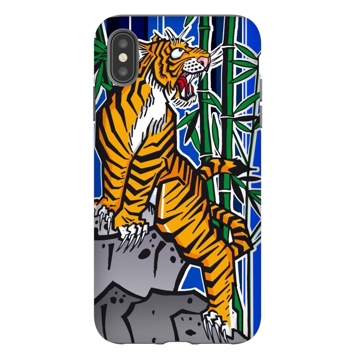 iPhone Xs Max StrongFit Japanese Tiger by Milo "Mr Lucky" Marcer