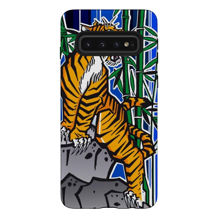 Galaxy S10 StrongFit Japanese Tiger by Milo "Mr Lucky" Marcer