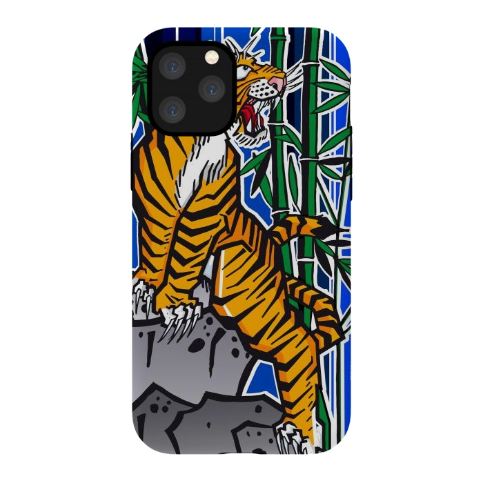 iPhone 11 Pro StrongFit Japanese Tiger by Milo "Mr Lucky" Marcer