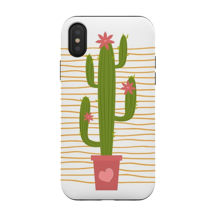 iPhone Xs / X StrongFit Happy Cactus by Martina