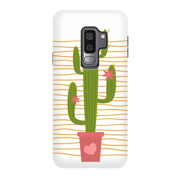 Galaxy S9 plus StrongFit Happy Cactus by Martina