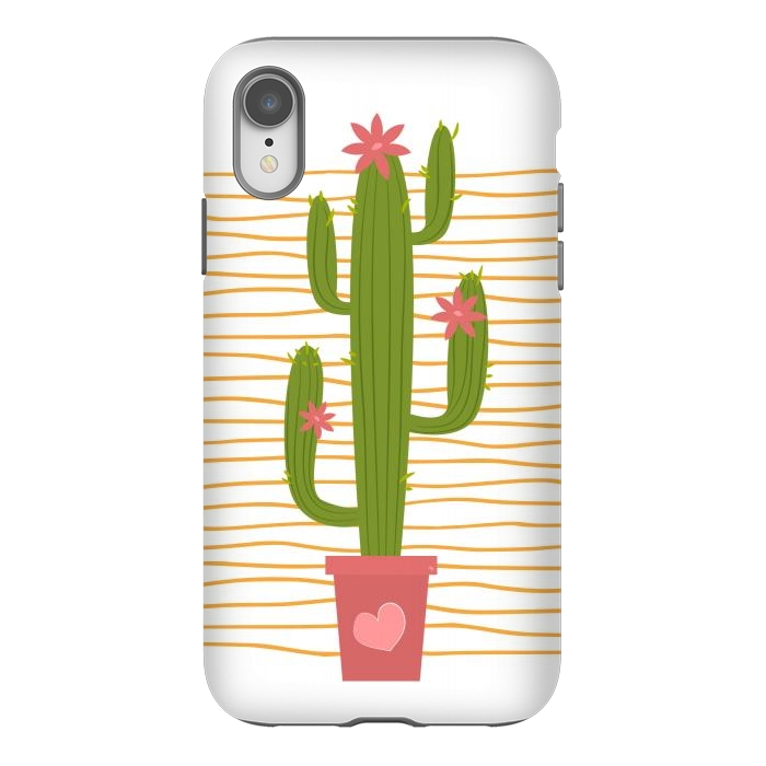 iPhone Xr StrongFit Happy Cactus by Martina