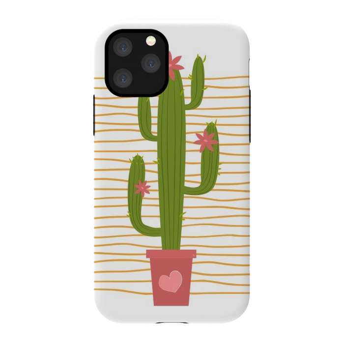 iPhone 11 Pro StrongFit Happy Cactus by Martina