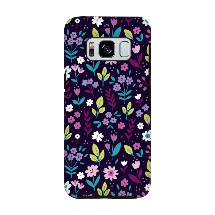 Galaxy S8 StrongFit Purple Flowers I by ArtsCase