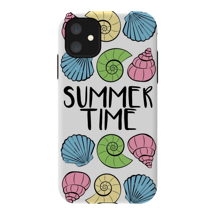 iPhone 11 StrongFit Summer Time Shells by Martina