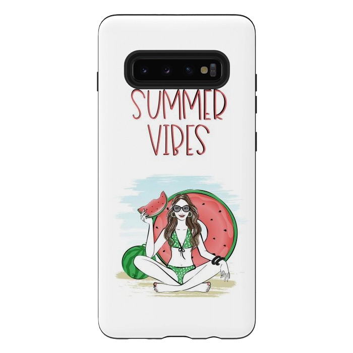 Galaxy S10 plus StrongFit Summer vibes girl by Martina