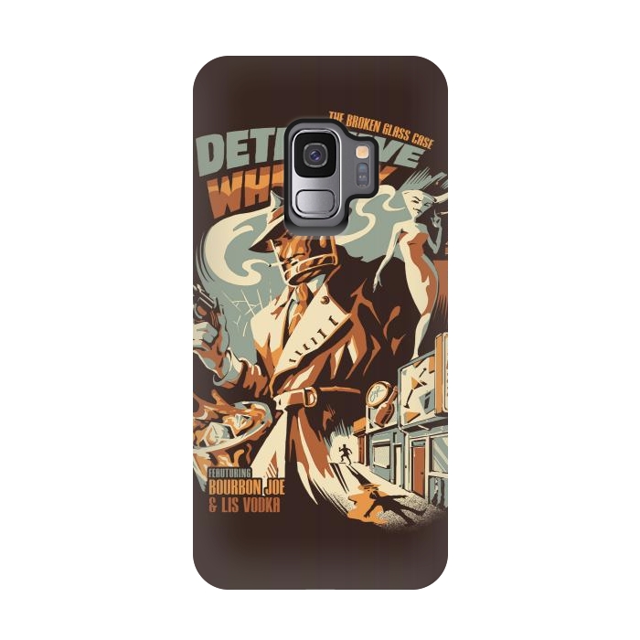 Galaxy S9 StrongFit Detective Whiskey by Ilustrata