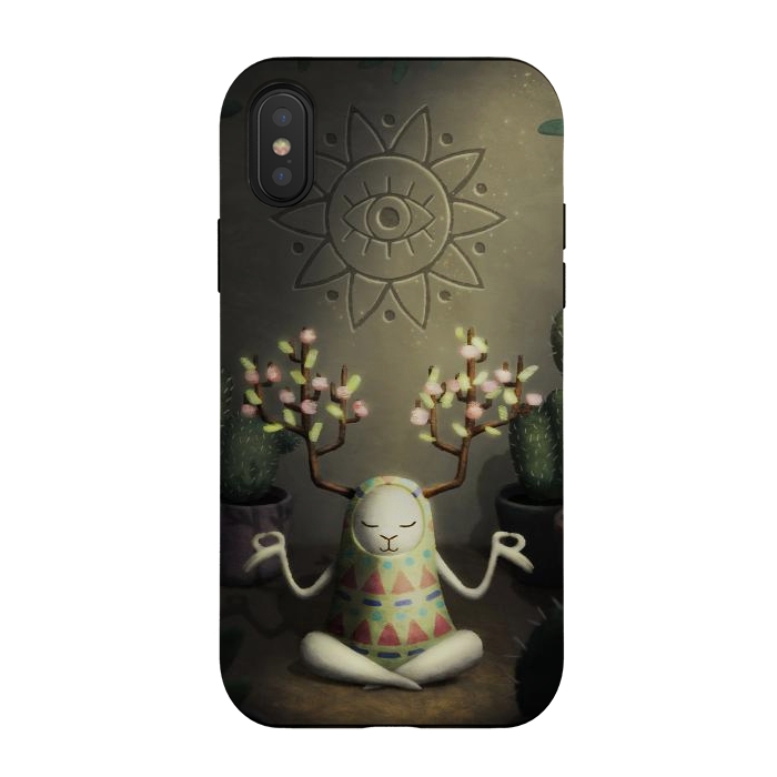 iPhone Xs / X StrongFit Cactus garden by Laura Nagel