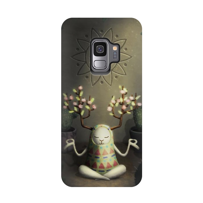 Galaxy S9 StrongFit Cactus garden by Laura Nagel