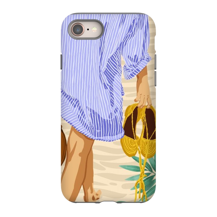 iPhone 8 StrongFit I followed my heart & it led me to the beach | Boho Ocean Sand Sea Beachy Fashion Summer by Uma Prabhakar Gokhale