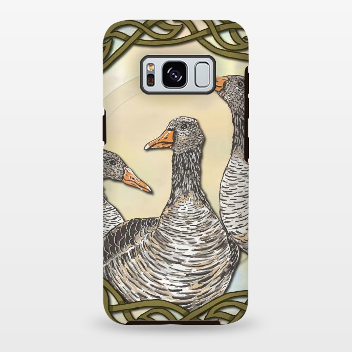 Galaxy S8 plus StrongFit Celtic Goose by Lotti Brown